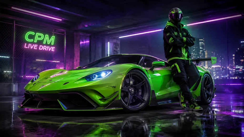 Car Parking Multiplayer MOD APK green supercar