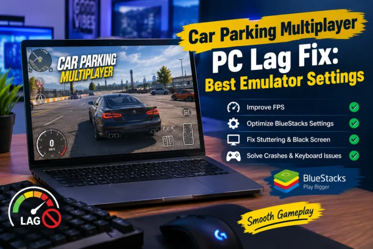 Car Parking Multiplayer PC Lag Fix: Best Emulator Settings 3 Car Parking Multiplayer PC lag fix with BlueStacks emulator settings for smoother gameplay